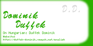 dominik duffek business card